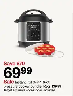 Target Instant Pot 9-in-1 6-qt. pressure cooker bundle offer