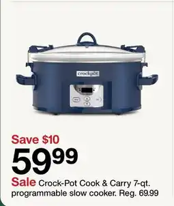 Target Crock-Pot Cook & Carry 7-qt. programmable slow cooker offer
