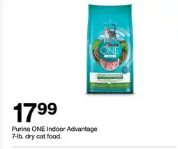 Target Purina ONE Indoor Advantage 7-lb. dry cat food offer