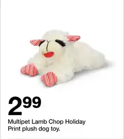 Target Multipet Lamb Chop Holiday Print plush dog toy offer
