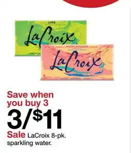 Target LaCroix 8-pk. sparkling water offer
