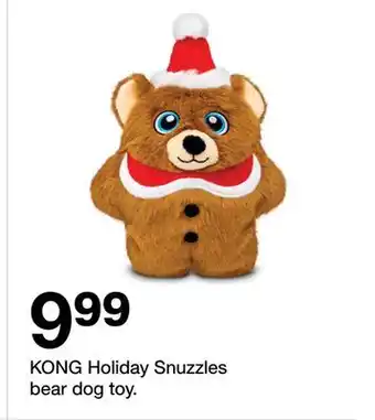 Target KONG Holiday Snuzzles bear dog toy offer