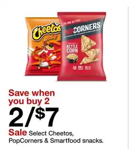 Target Select Cheetos, PopCorners & Smartfood snacks offer