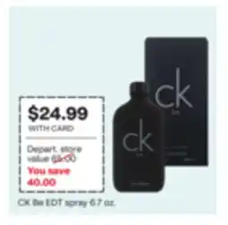 CVS CK Be EDT spray offer
