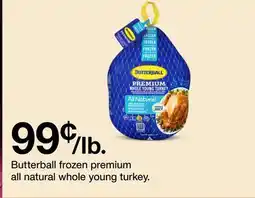 Target Butterball frozen premium all natural whole young turkey offer