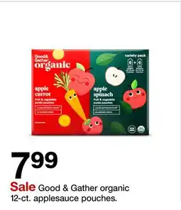 Target Good & Gather organic 12-ct. applesauce pouches offer