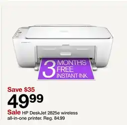 Target HP DeskJet 2825e wireless all-in-one printer offer