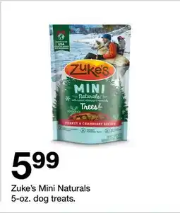 Target Zuke's Mini Naturals 5-oz. dog treats offer