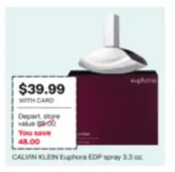 CVS CALVIN KLEIN Euphora EDP spray offer