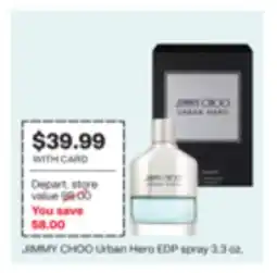 CVS JIMMY CHOO Urban Hero EDP spray offer