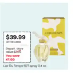 CVS L'air Du Temps EDT spray offer