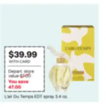 CVS L'air Du Temps EDT spray offer