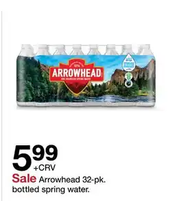 Target Arrowhead 32-pk. bottled spring water offer