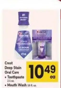 Safeway Crest Deep Stain Oral Care offer