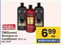 Safeway Tresemme Shampoo or Conditioner offer