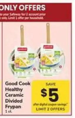 Safeway Good Cook Healthy Ceramic Divided Frypan offer