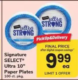 Safeway Signature SELECT Ultra 10 Paper Plates offer