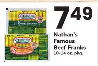 Safeway Nathan's Famous Beef Franks offer