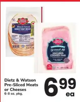 Safeway Dietz & Watson Pre-Sliced Meats or Cheeses offer