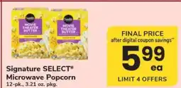 Safeway Signature Select Microwave Popcorn offer