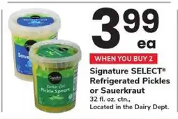 Safeway Signature SELECT Refrigerated Pickles or Sauerkraut offer