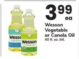 Safeway Wesson Vegetable or Canola Oil offer