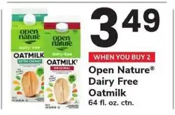 Safeway Open Nature Dairy Free Oatmilk offer