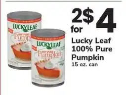 Safeway Lucky Leaf 100% Pure Pumpkin offer