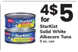 Safeway StarKist Solid White Albacore Tuna offer
