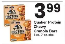 Safeway Quaker Protein Chewy Granola Bars offer