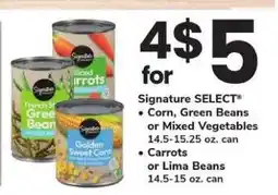 Safeway Signature SELECT Canned Vegetables offer