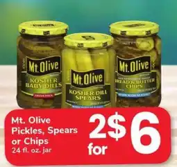 Safeway Mt. Olive Pickles, Spears or Chips offer