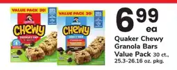 Safeway Quaker Chewy Granola Bars Value Pack offer