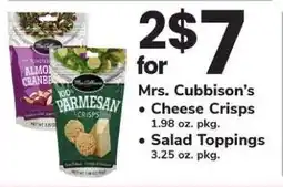 Safeway Mrs. Cubbison’s Cheese Crisps & Salad Toppings offer