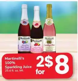 Safeway Martinelli's 100% Sparkling Juice offer