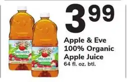 Safeway Apple & Eve 100% Organic Apple Juice offer
