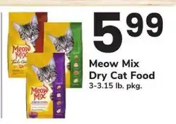 Safeway Meow Mix Dry Cat Food offer