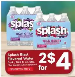 Safeway Splash Blast Flavored Water offer