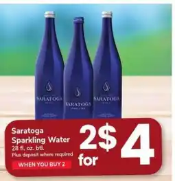 Safeway Saratoga Sparkling Water offer
