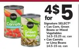 Safeway Signature SELECT Canned Vegetables offer
