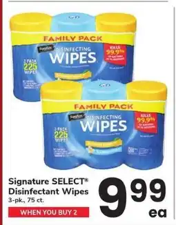 Safeway Signature SELECT Disinfectant Wipes offer