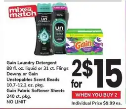 Safeway Gain Laundry Detergent offer