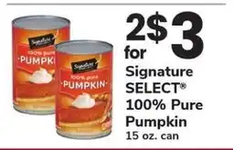Safeway Signature SELECT 100% Pure Pumpkin offer