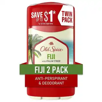 Walgreens Men's Antiperspirant and Deodorant, 24/7 Sweat Protection Fiji with Palm Tree + Coconut offer