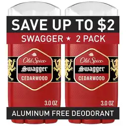 Walgreens Aluminum Free Deodorant for Men, 24/7 Odor Protection Swagger with Cedarwood offer