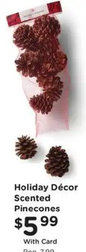 Kroger Holiday Décor Scented Pinecones offer