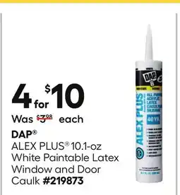 Lowe's ALEX PLUS 10.1-oz White Paintable Latex Window and Door Caulk offer