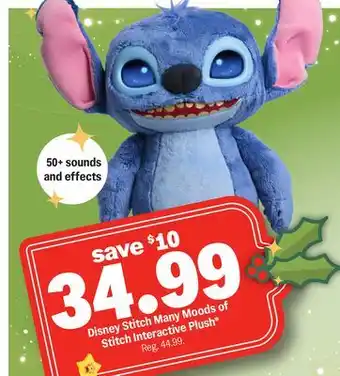 Meijer Disney Stitch Many Moods of Interactive Plush offer