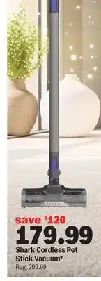 Meijer Shark Cordless Pet Stick Vacuum offer