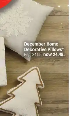 Meijer December Home Decorative Pillows offer